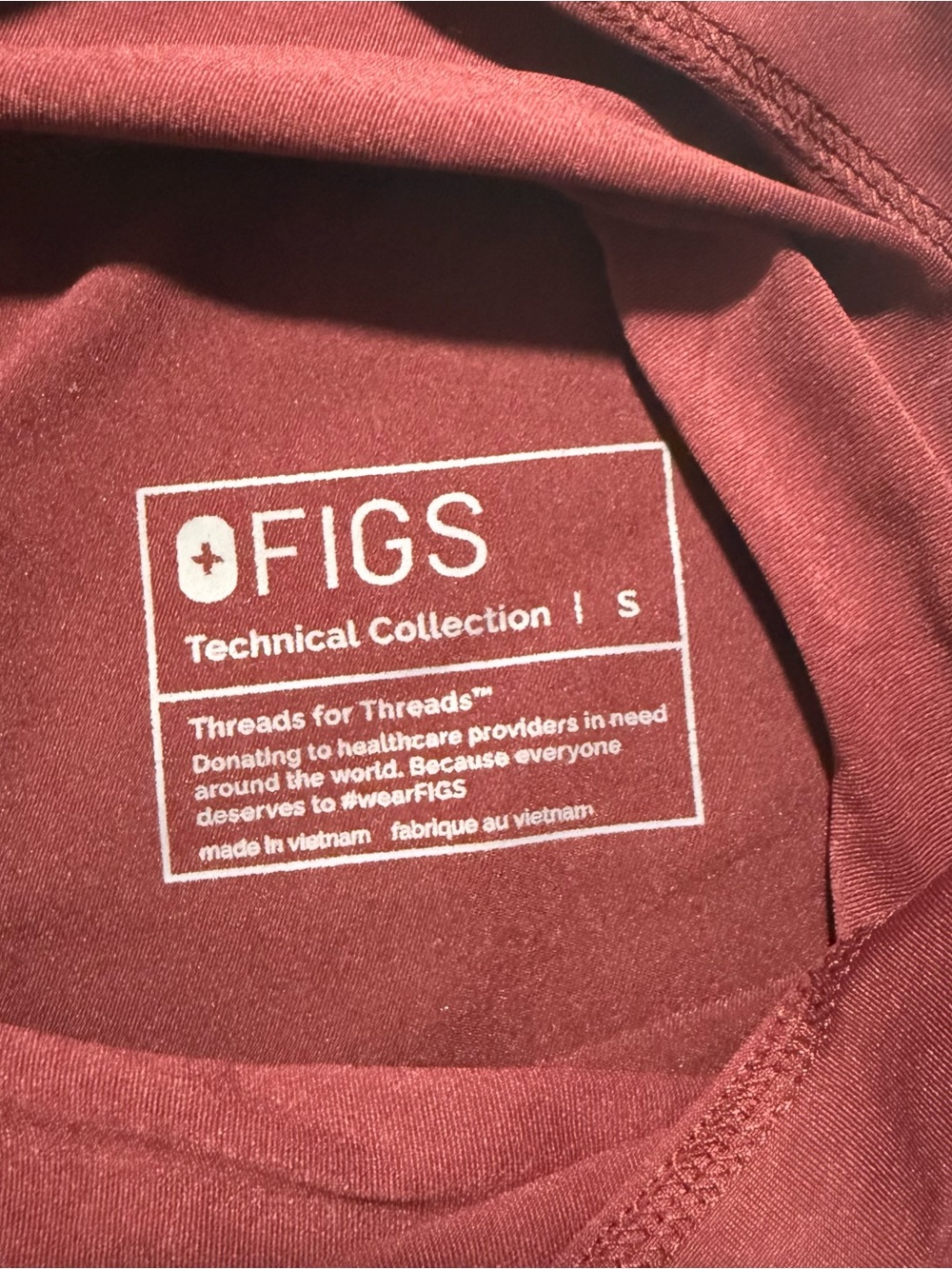 FIGS Maternity Technical Collection Scrub Pants Burgundy High Waisted Jogger S - Picture 9 of 15